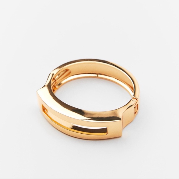 Zara Gold Tone Pair of Rigid Bracelets NWT - Picture 5 of 8